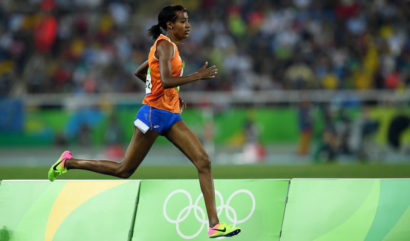 Sifan Hassan competes in the 2016 Rio Olympics. Photo credit: Matthias Hangst/Getty